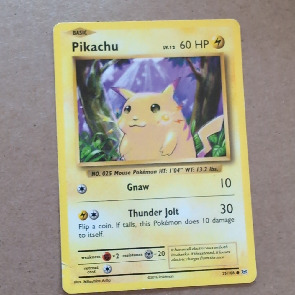 Pikachu 35/108 LV.12, Basic, 2016, Pokemon